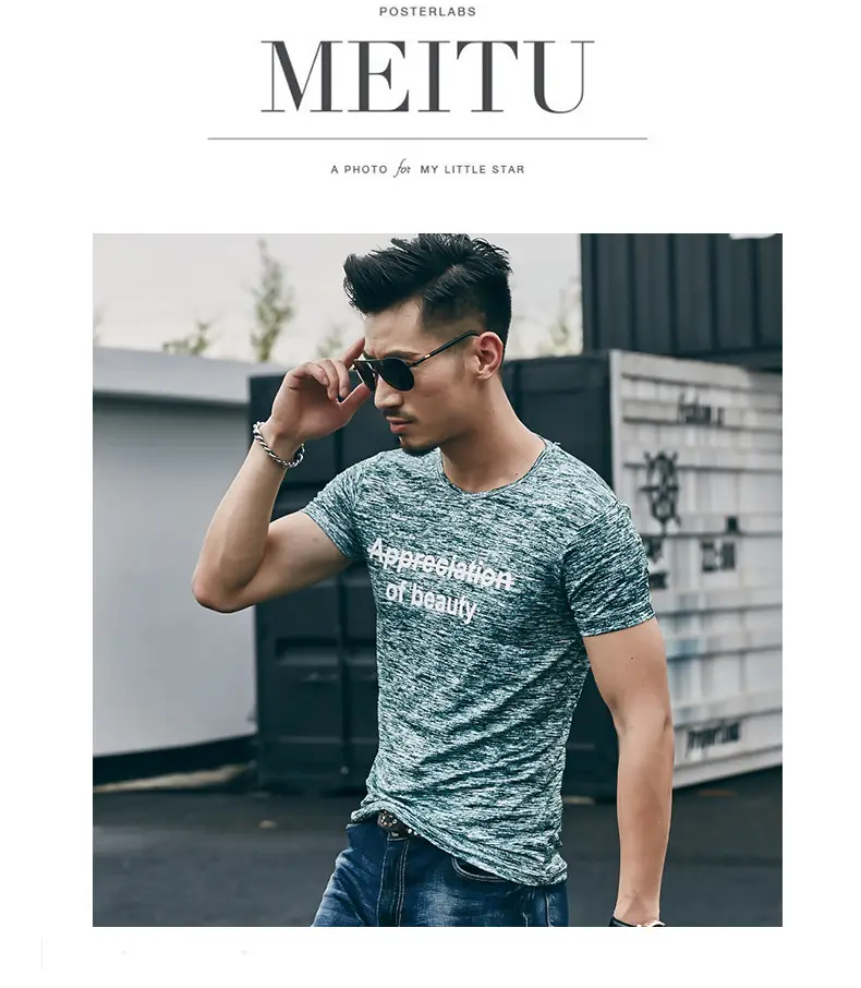 Men Printed Calvin Klein T-Shirt Grey M — feature 31
