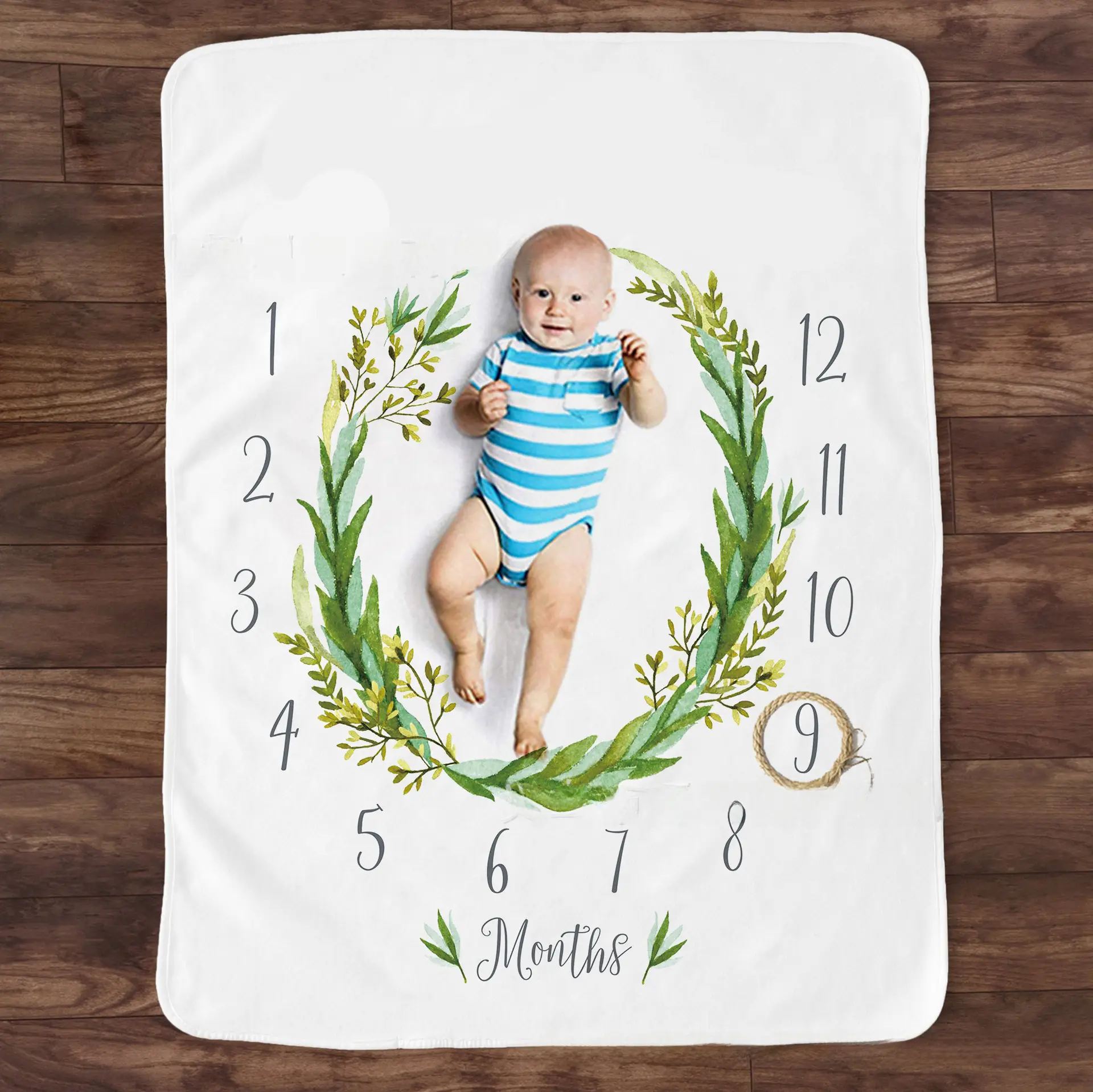 Baby Milestone Blanket with Flower Design for Kids