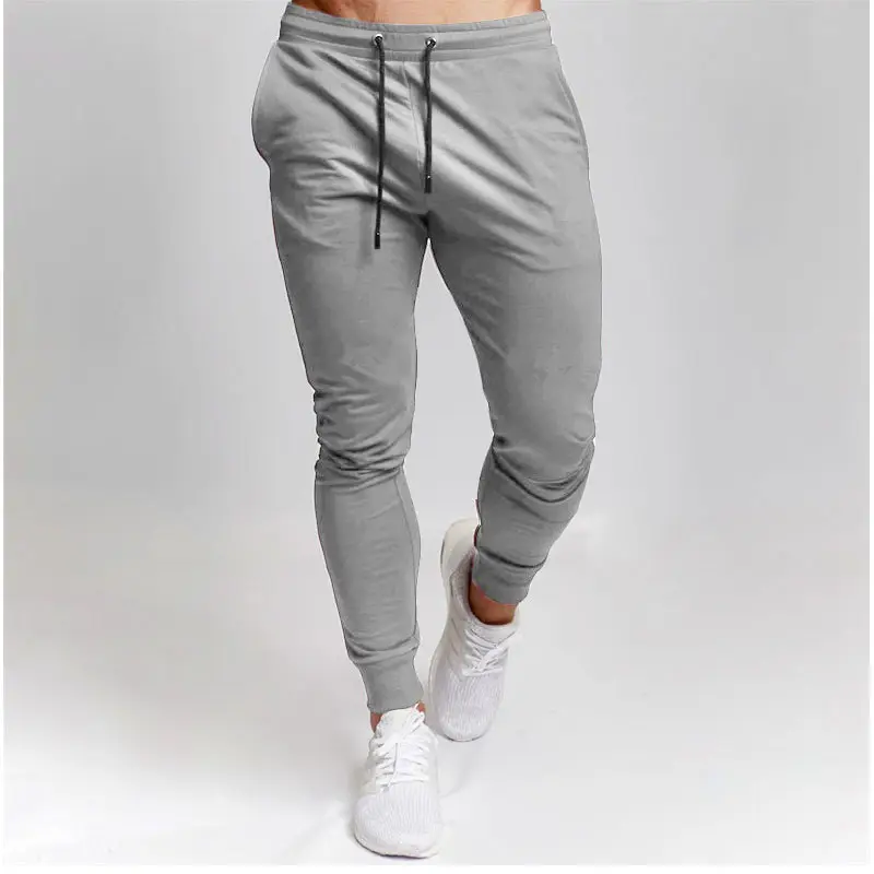 Men's Grey Running Training Pants Casual Fit - Image 2