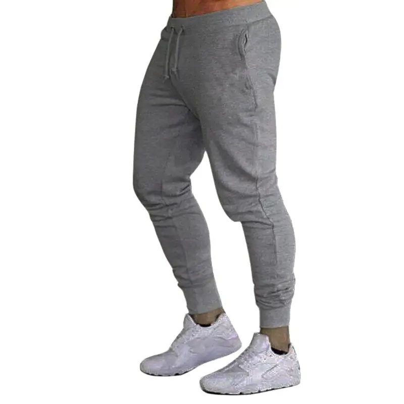Men's Grey Running Training Pants Casual Fit - Image 5