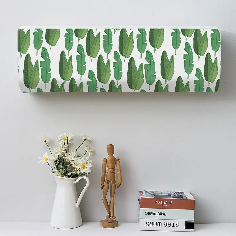 Nordic Leaf Pattern Air Conditioning Cover White - Image 19
