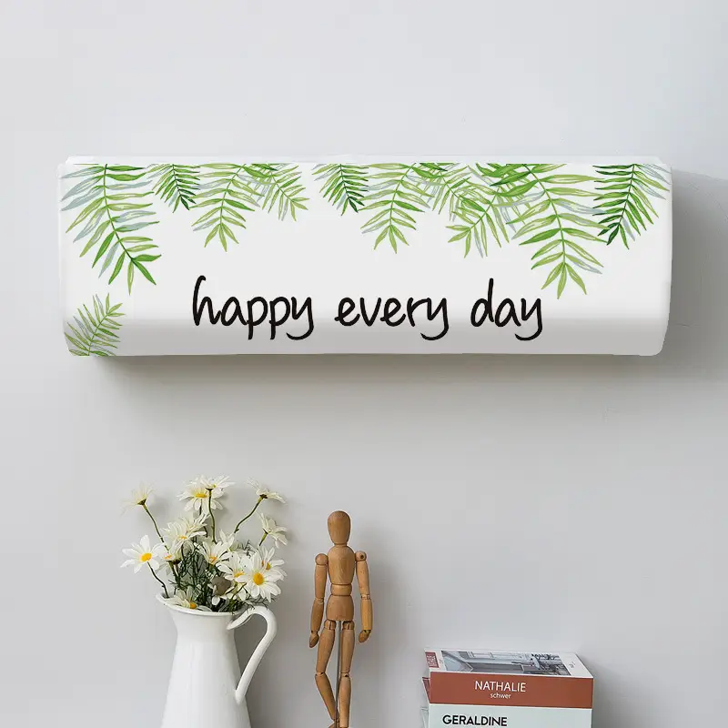 Nordic Leaf Pattern Air Conditioning Cover White - Image 10