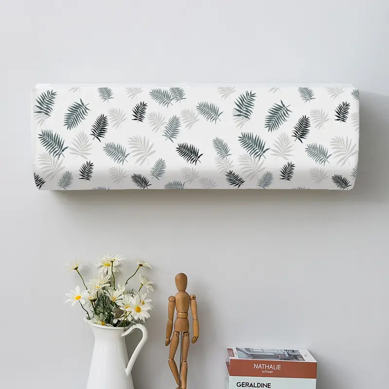 Nordic Leaf Pattern Air Conditioning Cover White - Image 12