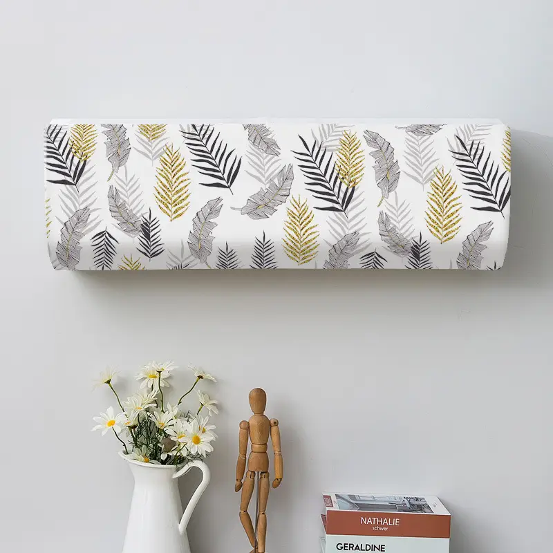 Nordic Leaf Pattern Air Conditioning Cover White - Image 13