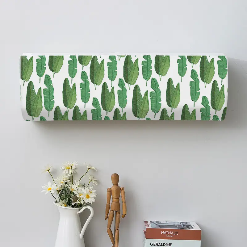 Nordic Leaf Pattern Air Conditioning Cover White - Image 14