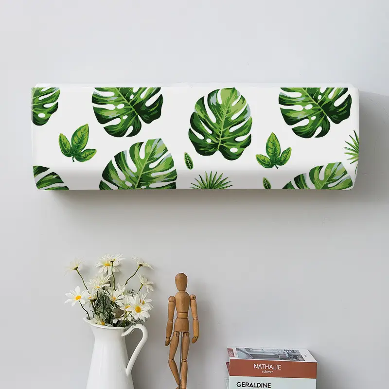 Nordic Leaf Pattern Air Conditioning Cover White - Image 15