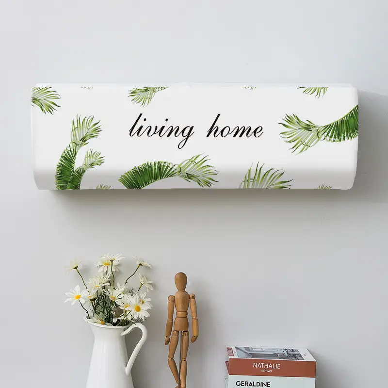 Nordic Leaf Pattern Air Conditioning Cover White - Image 5