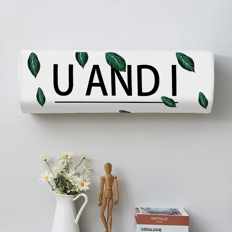 Nordic Leaf Pattern Air Conditioning Cover White - Image 8