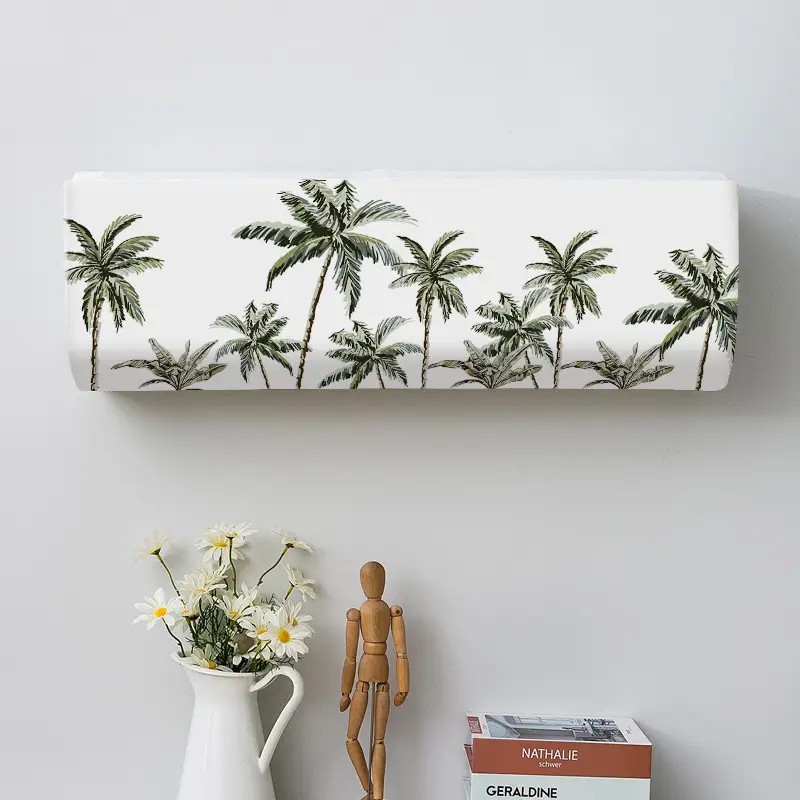 Nordic Leaf Pattern Air Conditioning Cover White - Image 9