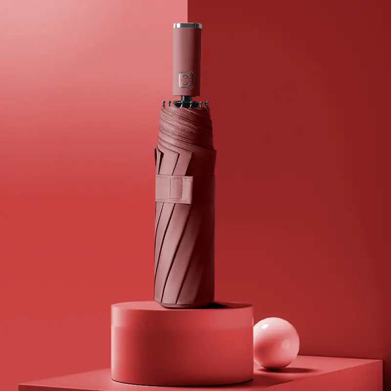 3-Fold Automatic Umbrella with Printed Design - Image 2