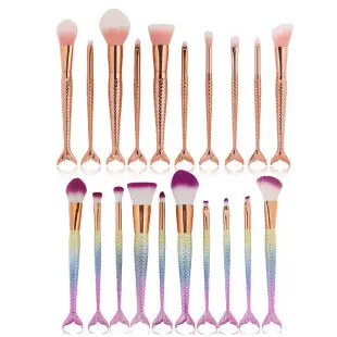 10 Diamond Crystal Makeup Brushes Set with Acrylic Handles — feature 10