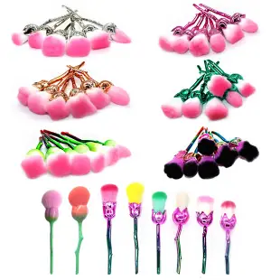 10 Diamond Crystal Makeup Brushes Set with Acrylic Handles — feature 11