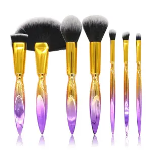 10 Diamond Crystal Makeup Brushes Set with Acrylic Handles — feature 14