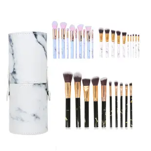 10 Diamond Crystal Makeup Brushes Set with Acrylic Handles — feature 5