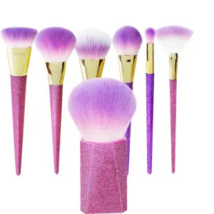 10 Diamond Crystal Makeup Brushes Set with Acrylic Handles — feature 8