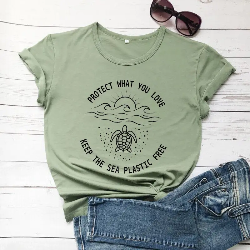 Pink T-Shirt with "Protect What You Love" Design - Image 6