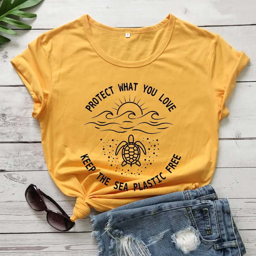 Pink T-Shirt with "Protect What You Love" Design - Image 5