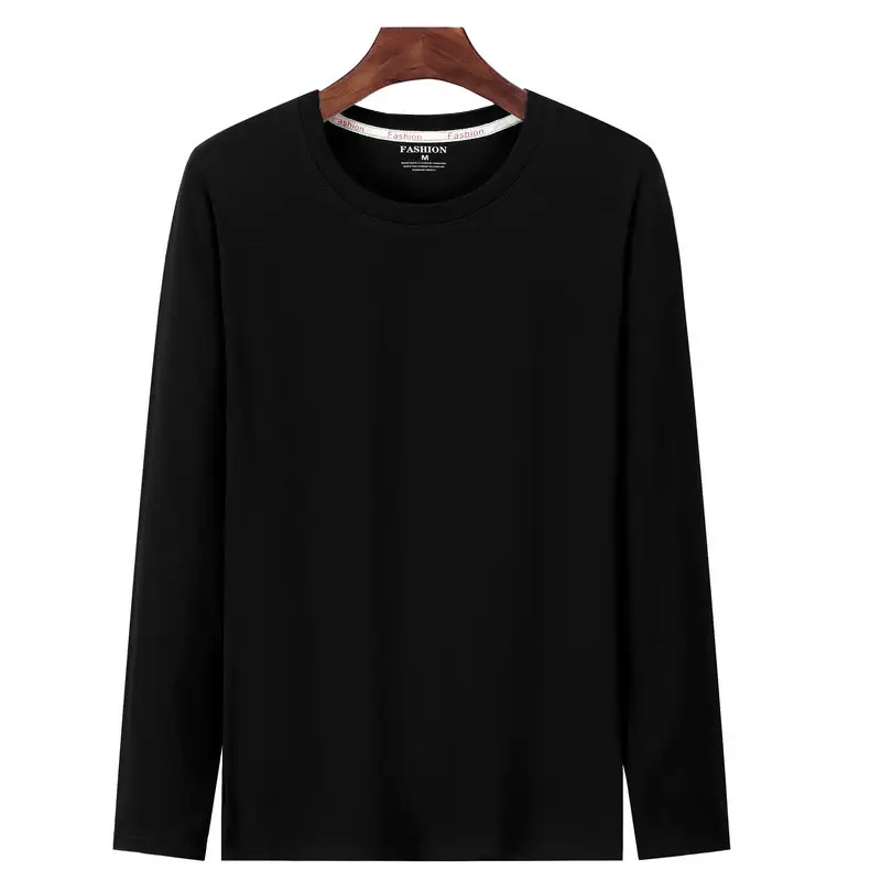 Men Graphic Long Sleeve T-Shirt Black Slim Fit