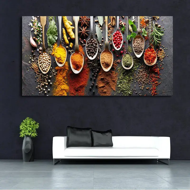 Modern Kitchen Spice Wall Art Canvas Mural Decoration