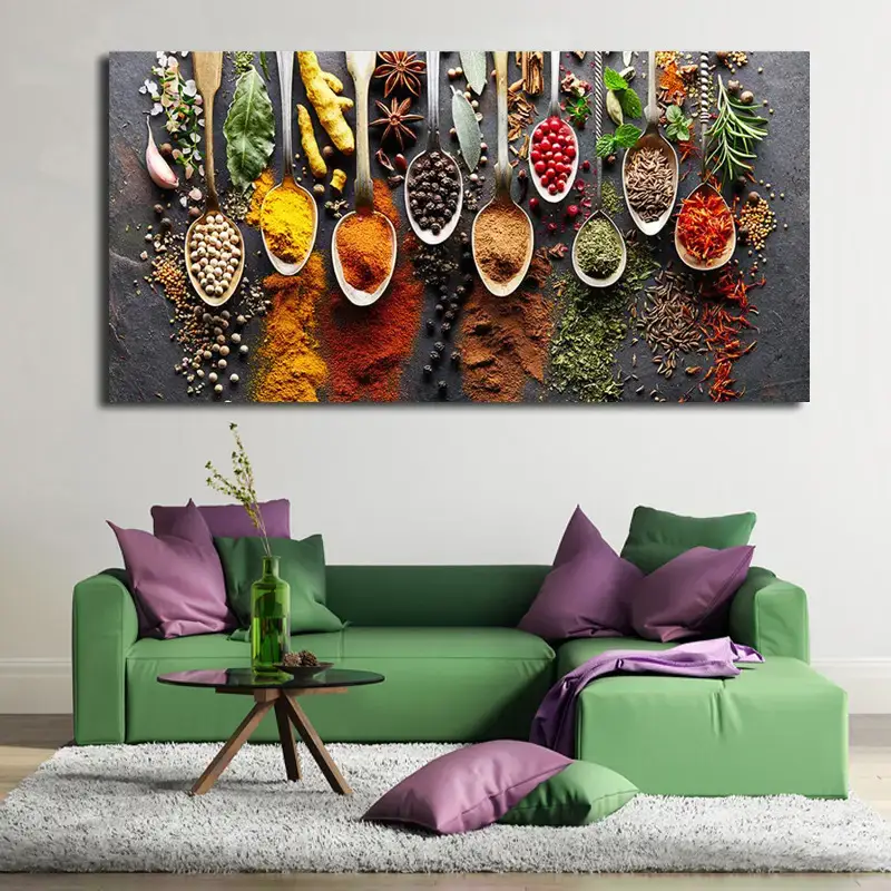 Modern Kitchen Spice Wall Art Canvas Mural Decoration