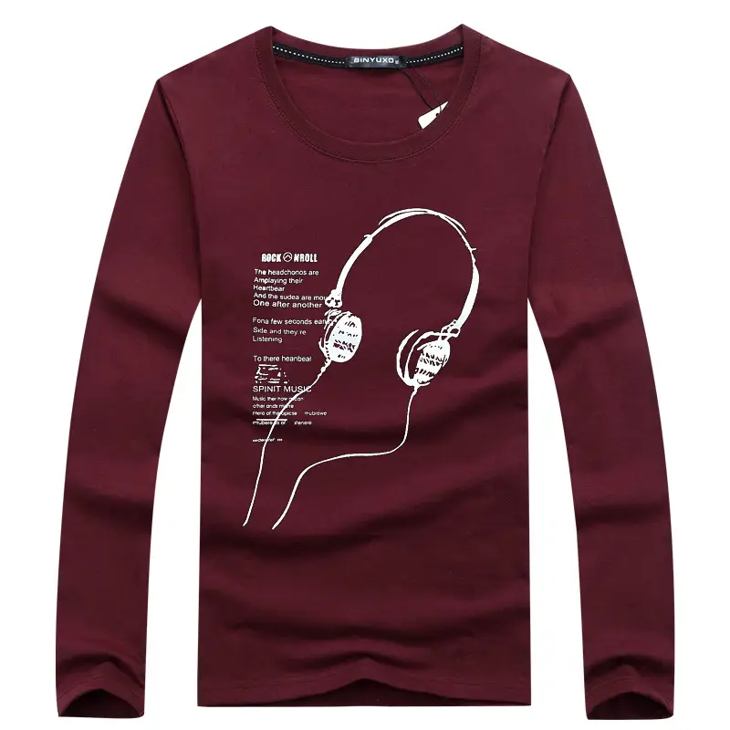 Men Long Sleeve T-Shirt Black Graphic Print - Image 6