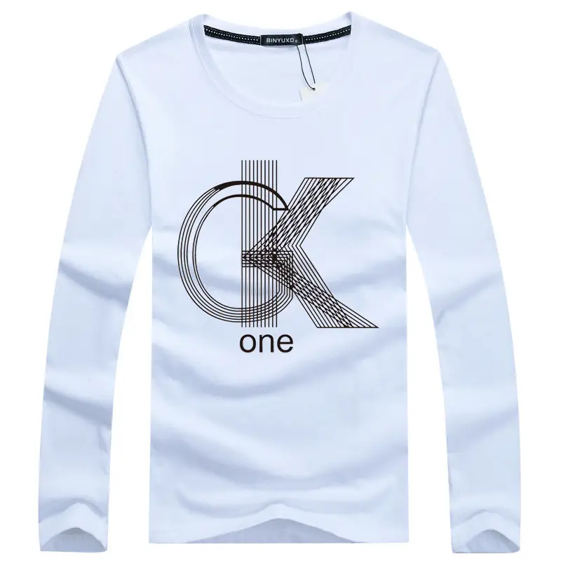 Men's Black CK One Long Sleeve T-Shirt Cotton Round Neck - Image 8
