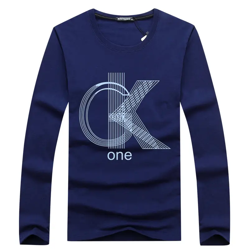 Men's Black CK One Long Sleeve T-Shirt Cotton Round Neck - Image 4
