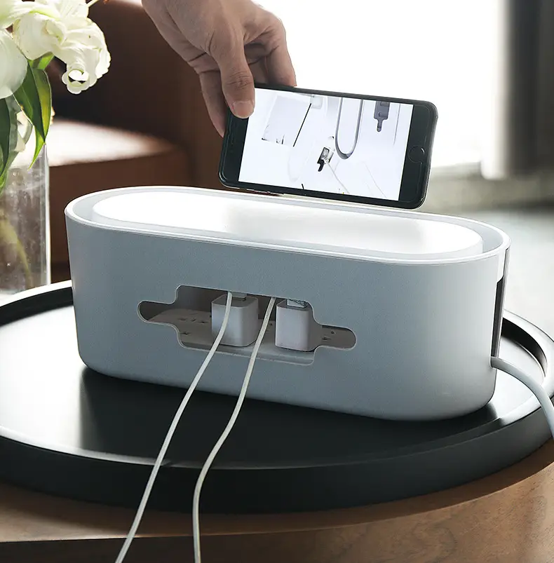 Large Power Socket Storage Box for Desktop Computer Wire Box — feature 14