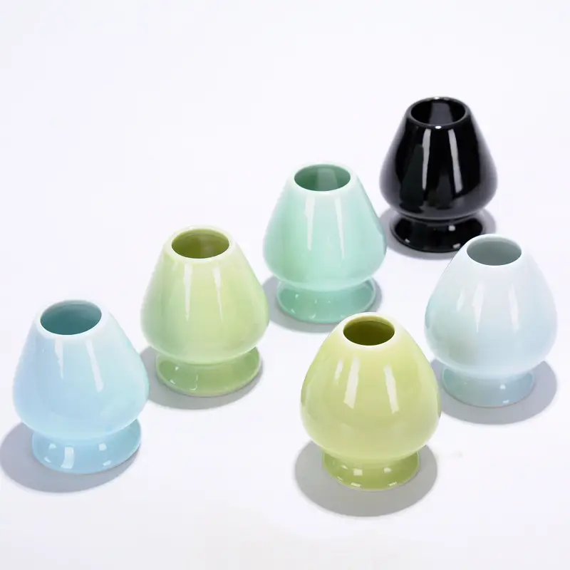 Ceramic Tea Tray Light Blue Japanese Matcha Set