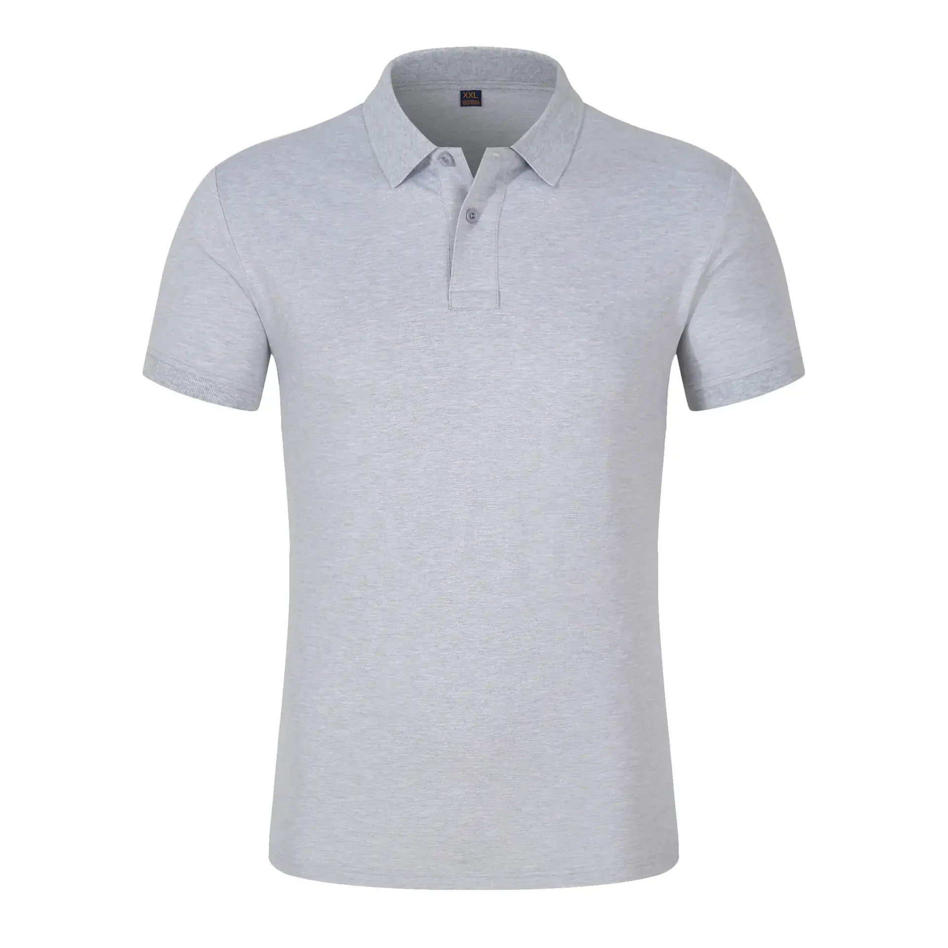 Men Women Navy Blue High-End Polo Shirt 6089 Double Bead