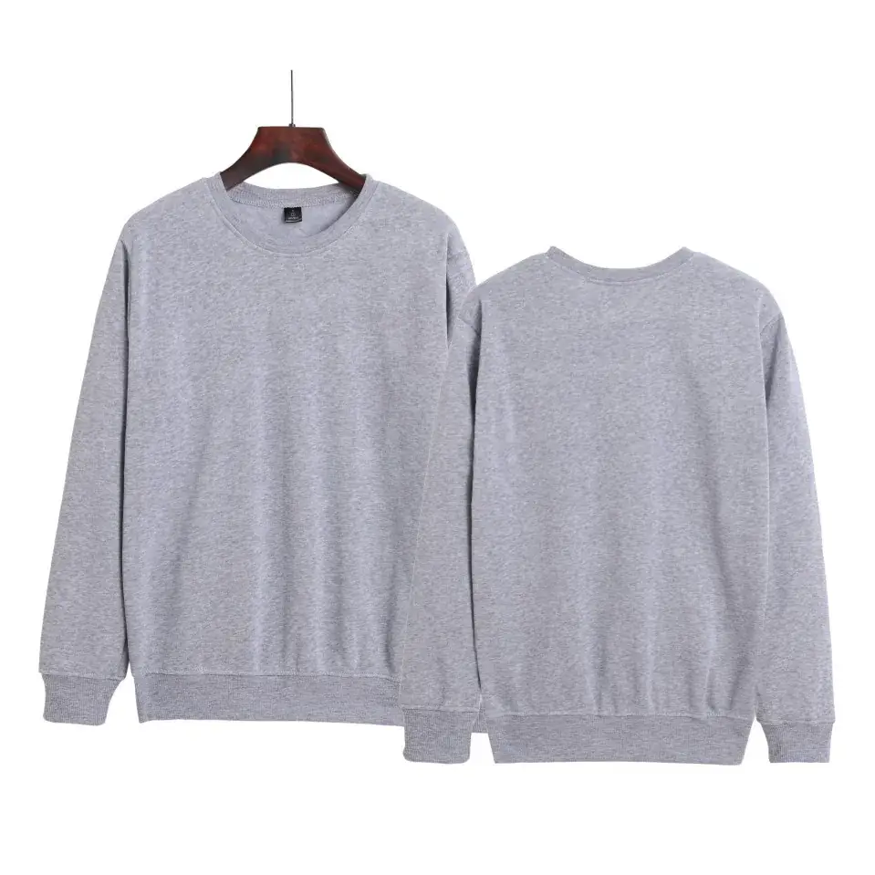 Men's White Round Neck Hoodie Pullover Set - Image 3