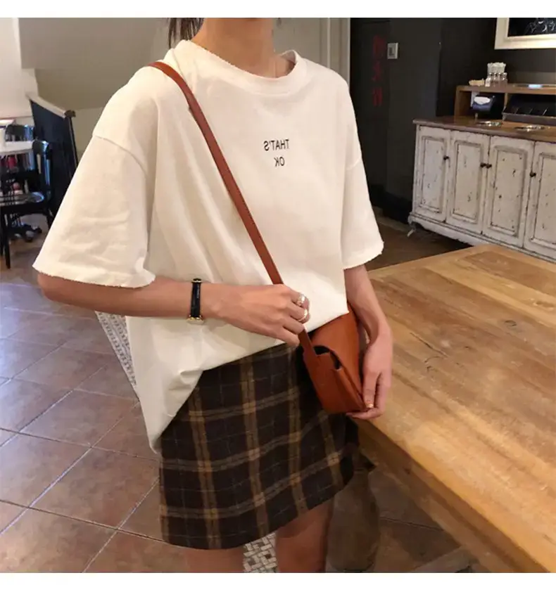Women Blue T-Shirt Short Sleeve Korean Style 2025 — feature 16