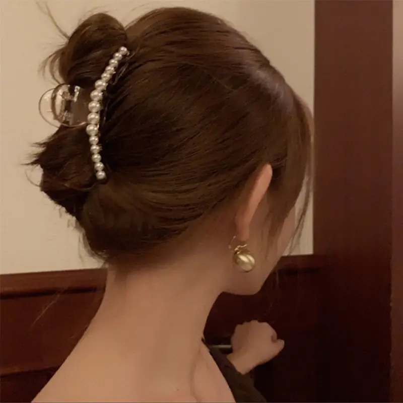 Pearl Hairpin Back Clip for Girls