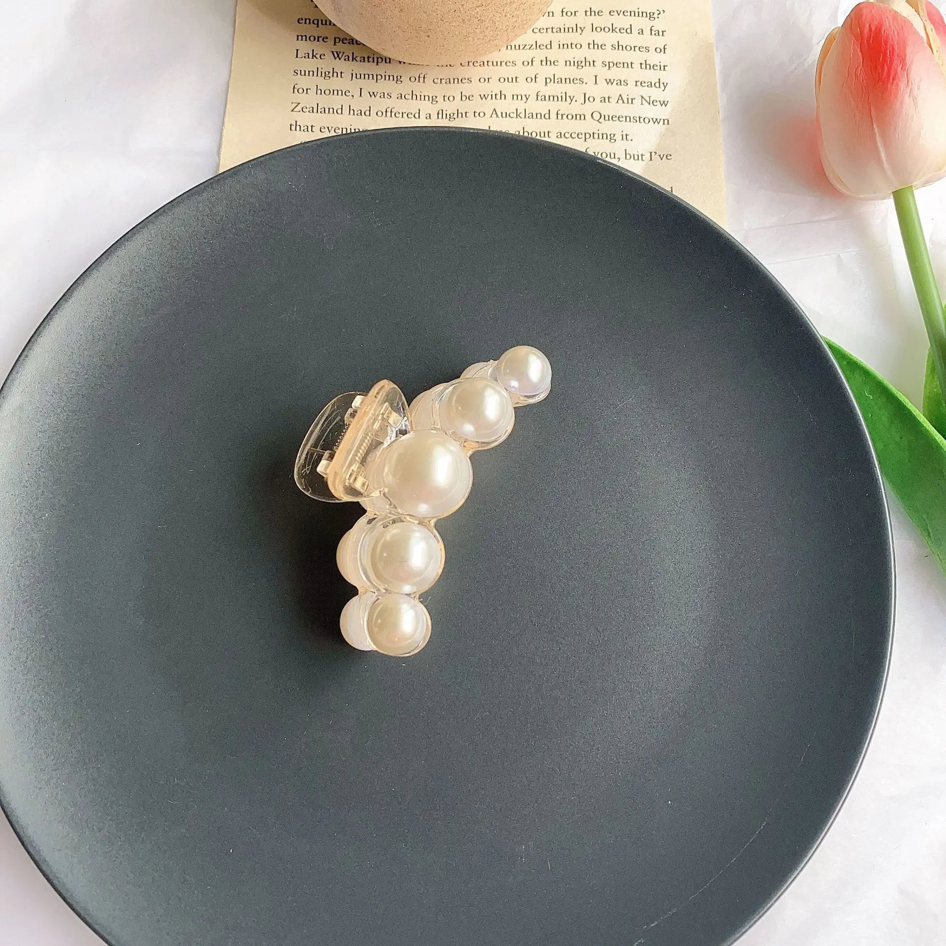 Pearl Hairpin Back Clip for Girls