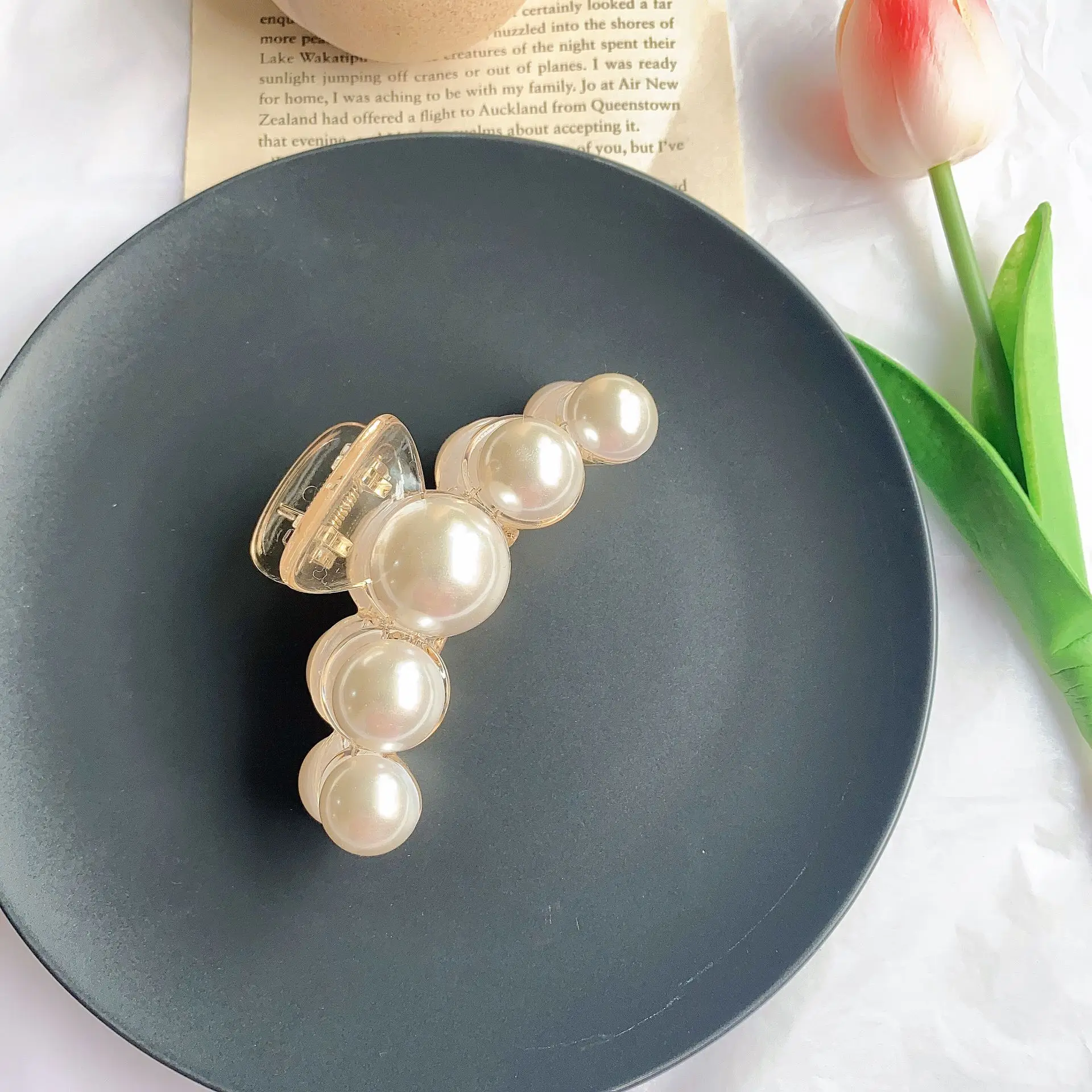 Pearl Hairpin Back Clip for Girls