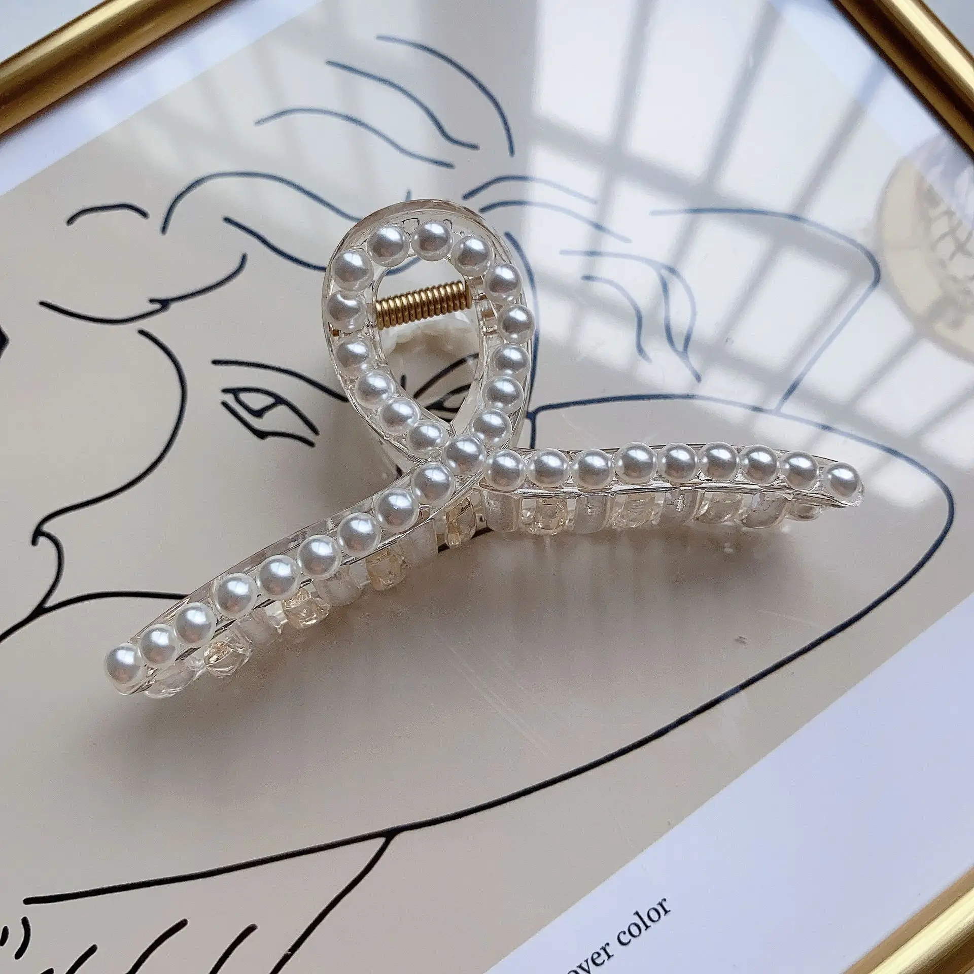 Pearl Hairpin Back Clip for Girls