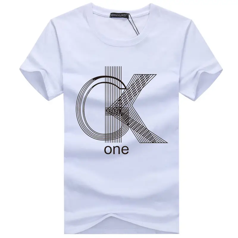 Men Black CK One Graphic T-Shirt Short Sleeve Slim Fit - Image 13