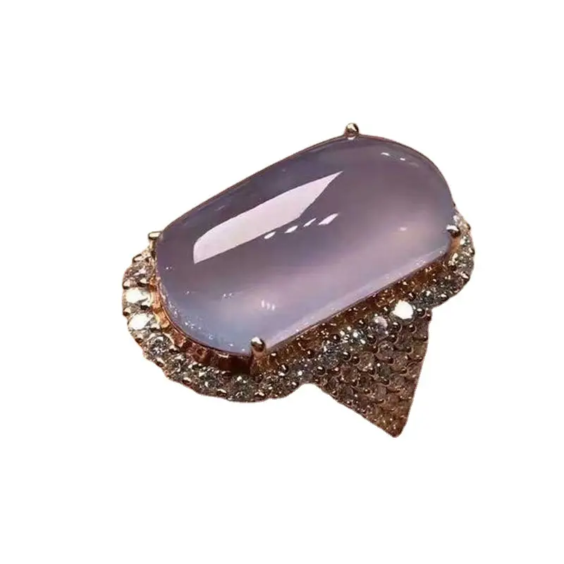 European American Cross Border Rose Gold Taro Crystal Ring - Image 6
