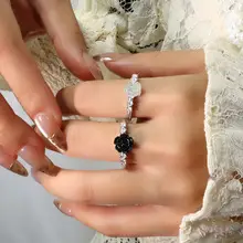 Adjustable Cold Style Cat Cross Geometric Ring — feature 11