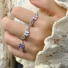 Adjustable Cold Style Cat Cross Geometric Ring — feature 9