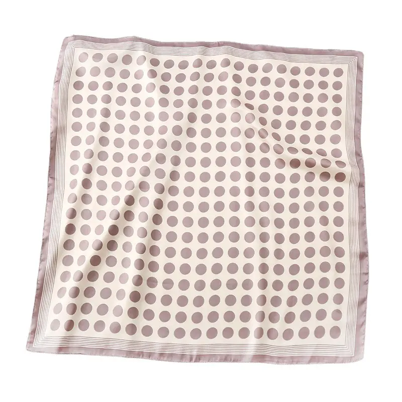 Spring Silk Scarf Polar Dot Print Elegant Decorative