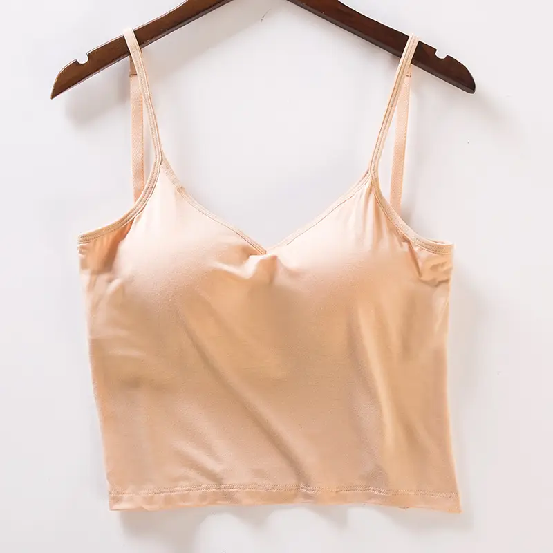 Women's Nude Modal Backless V-Back Vest - Image 4