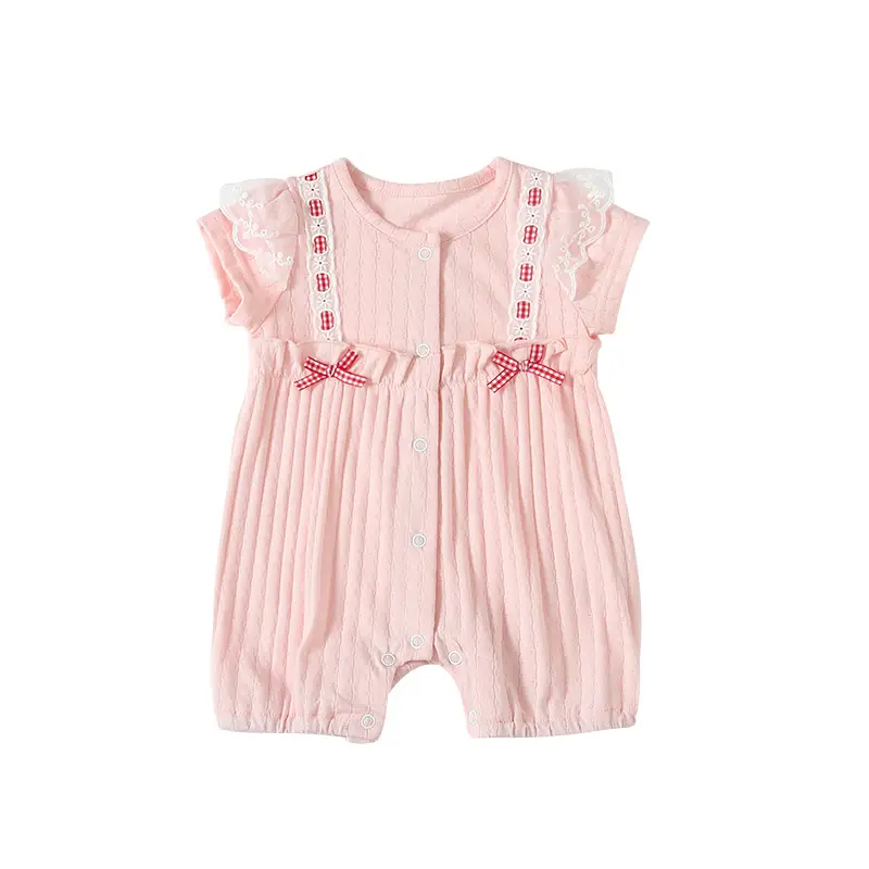 Baby White Bow Strap Shorts Suit for Girls - Image 7