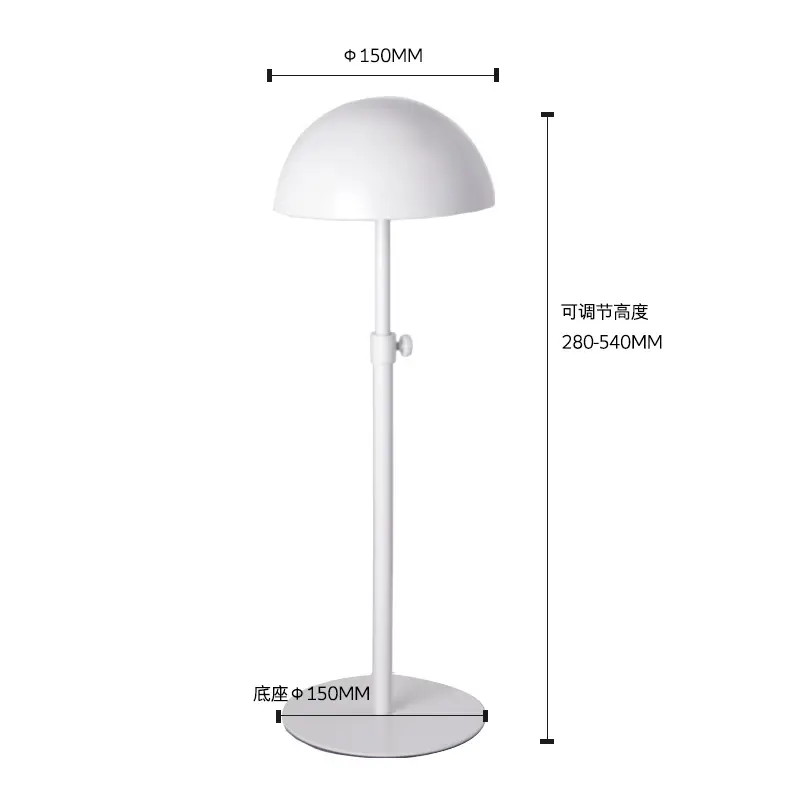 Stainless Steel Hat Display Stand 150mm - Image 2