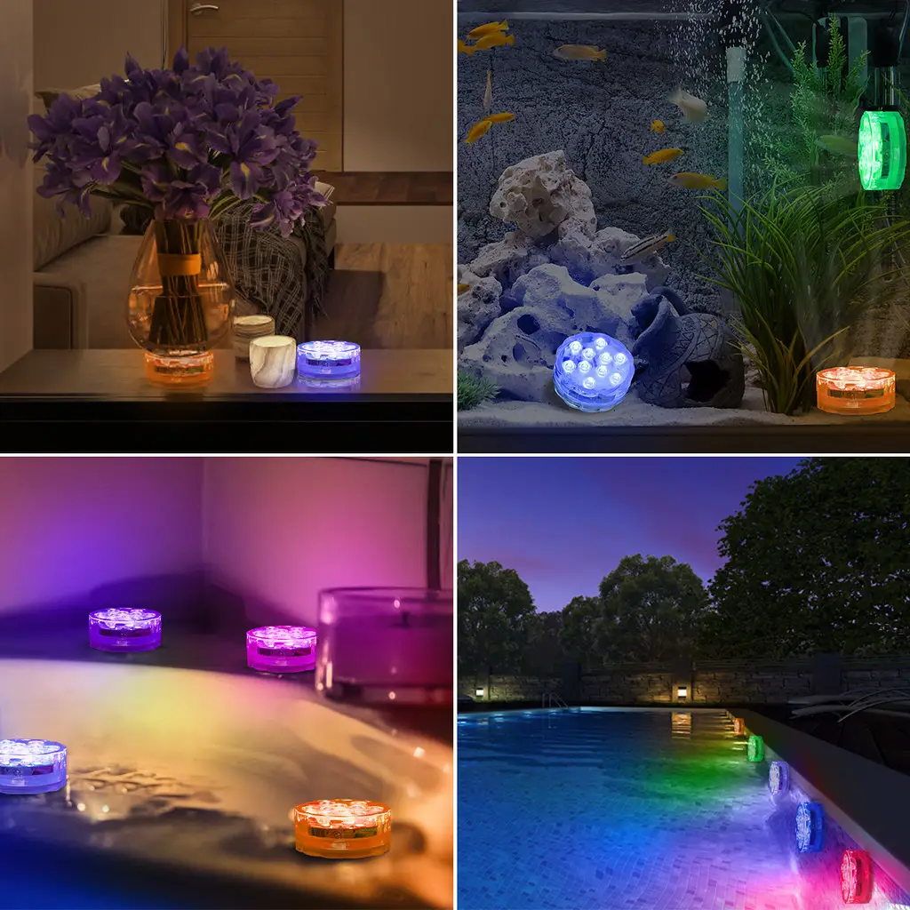 16 Color Rechargeable Led Swimming Pool Light Waterproof Remote Control — feature 18