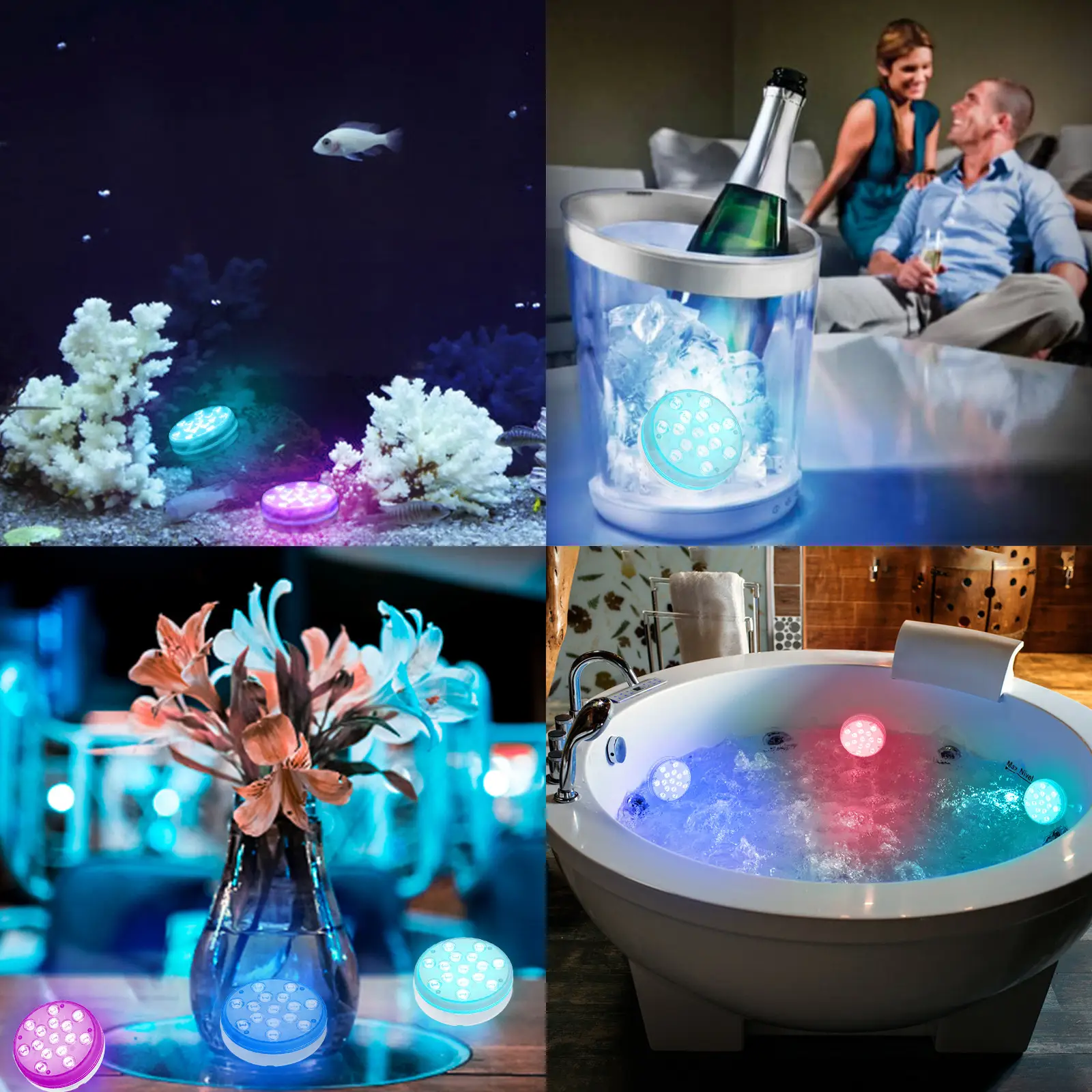 16 Color Rechargeable Led Swimming Pool Light Waterproof Remote Control — feature 22
