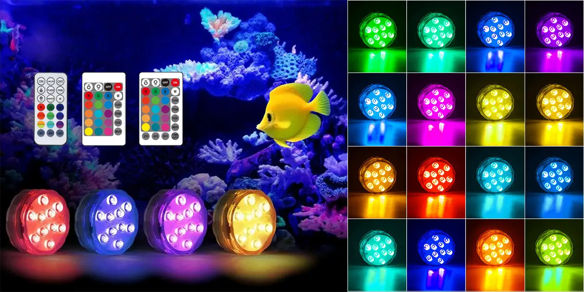 16 Color Rechargeable Led Swimming Pool Light Waterproof Remote Control — feature 5
