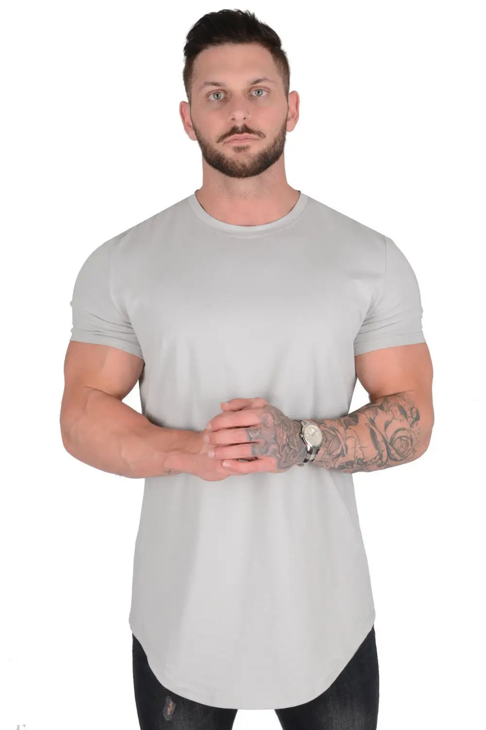 Men's Black Cotton T-Shirt Loose Short Sleeve Casual Wear - Image 4