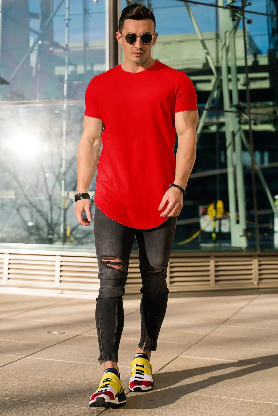 Men's Black Cotton T-Shirt Loose Short Sleeve Casual Wear - Image 2