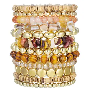 Black Frosted Stone Crown Lion Head Bracelet Set — feature 15